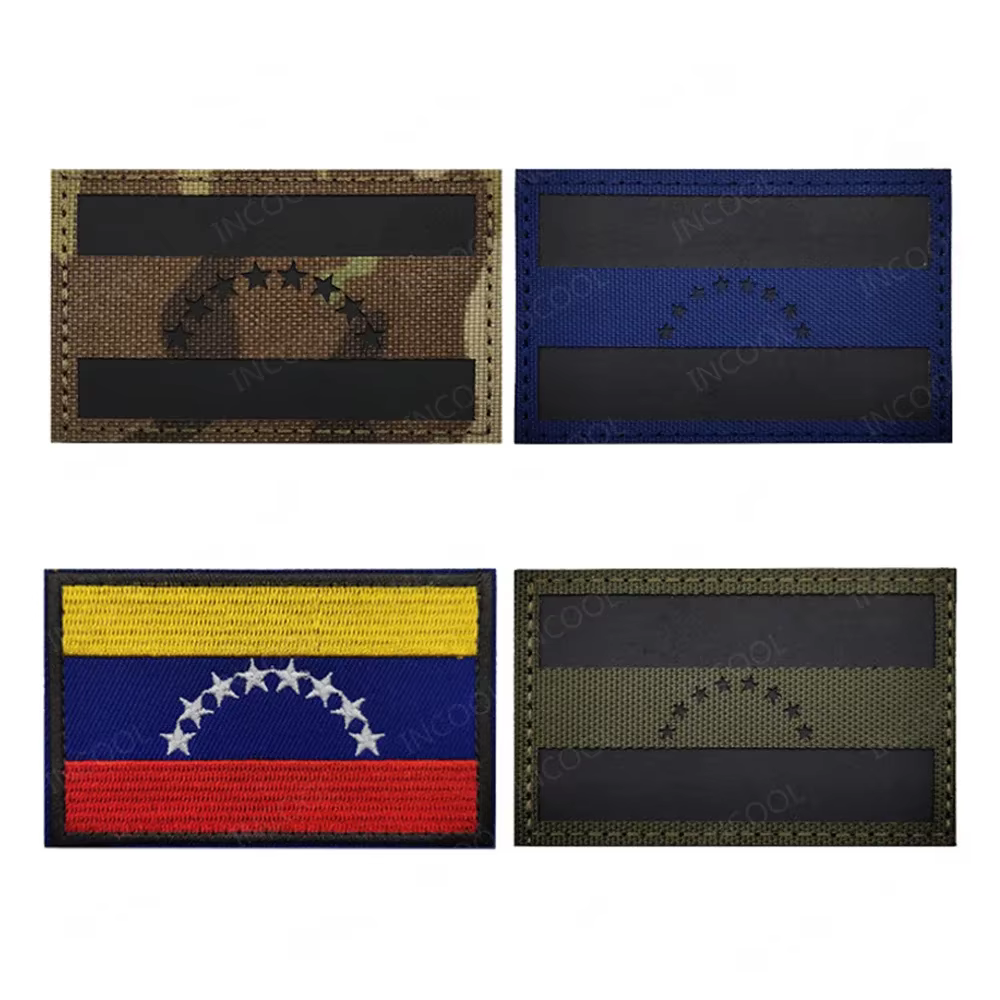 Parche bordado bandera Venezuela – Insignia táctica reflectante para hombro - imagen 4