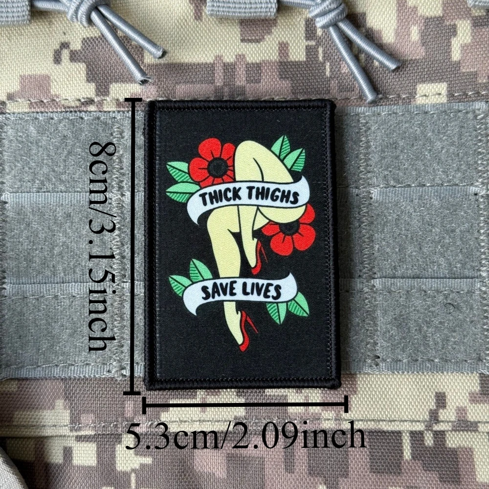 Parche táctico retro floral con velcro para mochila o chaqueta - imagen 2