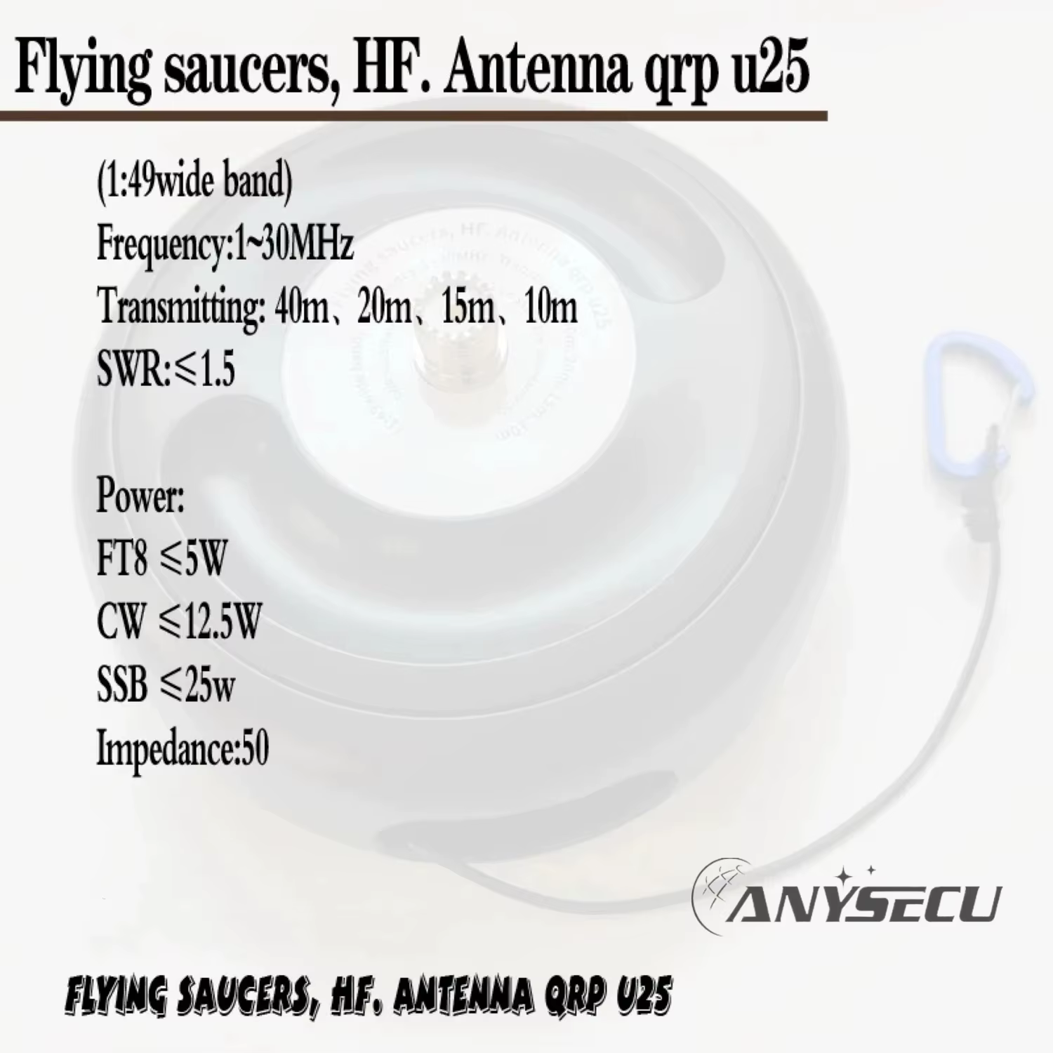 Antena HF QRP V invertido horizontal portátil con balun de bolsillo - imagen 2