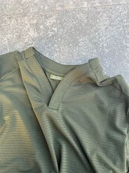 Camiseta táctica verano hombre secado rápido cuello en V aire libre