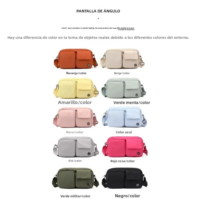 Bolso de hombro mujer con bolsillos, cruzado en nailon ligero - imagen 5