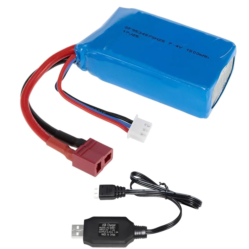 Batería LiPo instalada en chasis de WLtoys