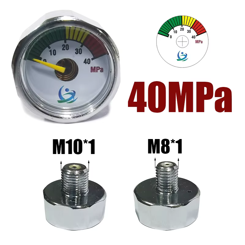 Mini manómetro regulación buceo – Indicador presión 40MPa - imagen 3