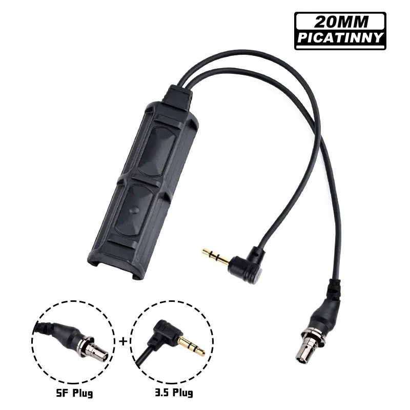 WADSN interruptor de presión táctico remoto con conector SF para linterna - imagen 5