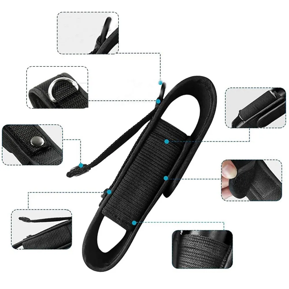 Funda táctica MOLLE para linterna con compartimento para batería - imagen 2