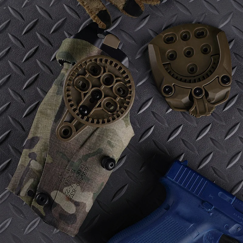 Funda táctica Molle vista frontal con cinturón