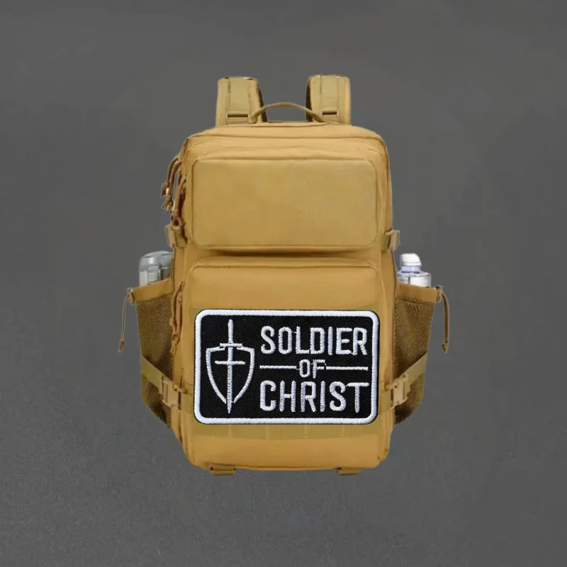 Parche bordado cruz soldados – Insignia táctica militar - imagen 3