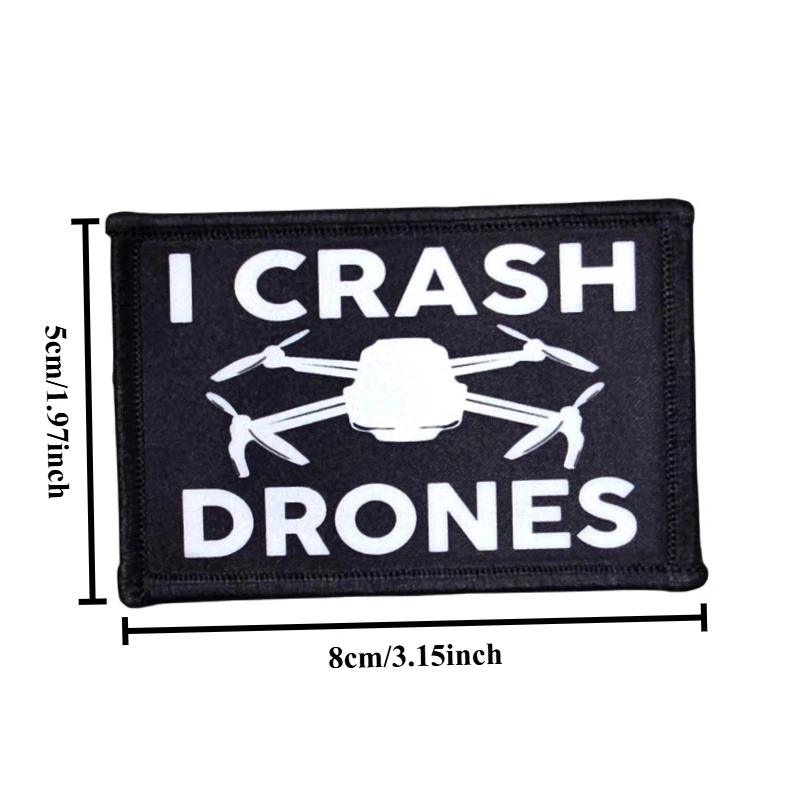 Parche táctico velcro I CRASH DRONES – Insignia moral militar