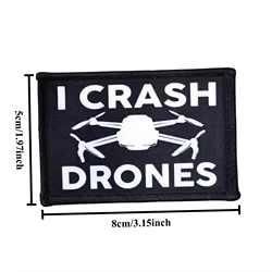 Parche táctico velcro I CRASH DRONES – Insignia moral militar