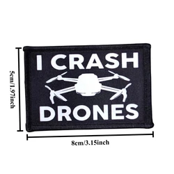 Parche táctico velcro I CRASH DRONES – Insignia moral militar