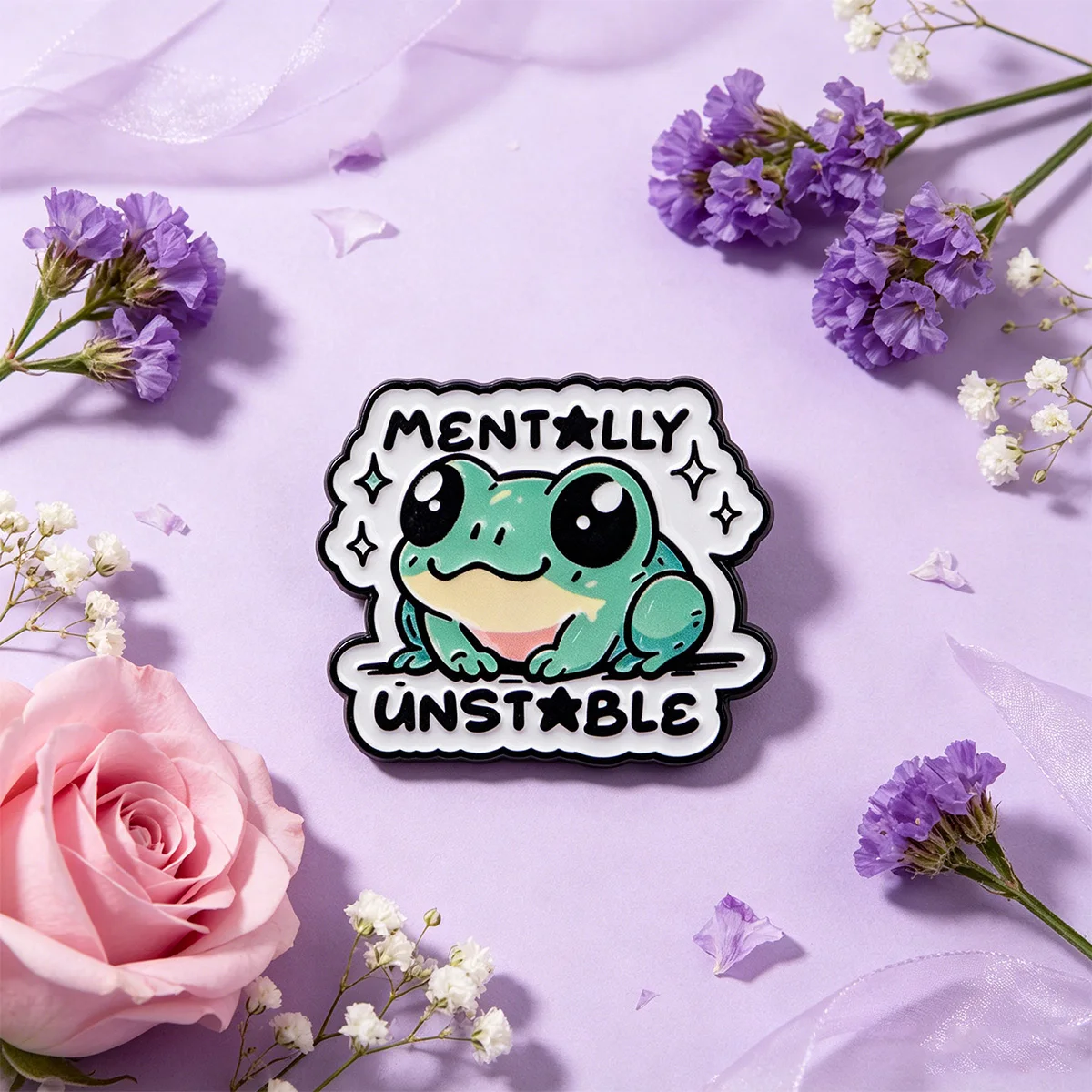 Pin solapa esmaltado rana divertida – Insignia táctica para mochila - imagen 4
