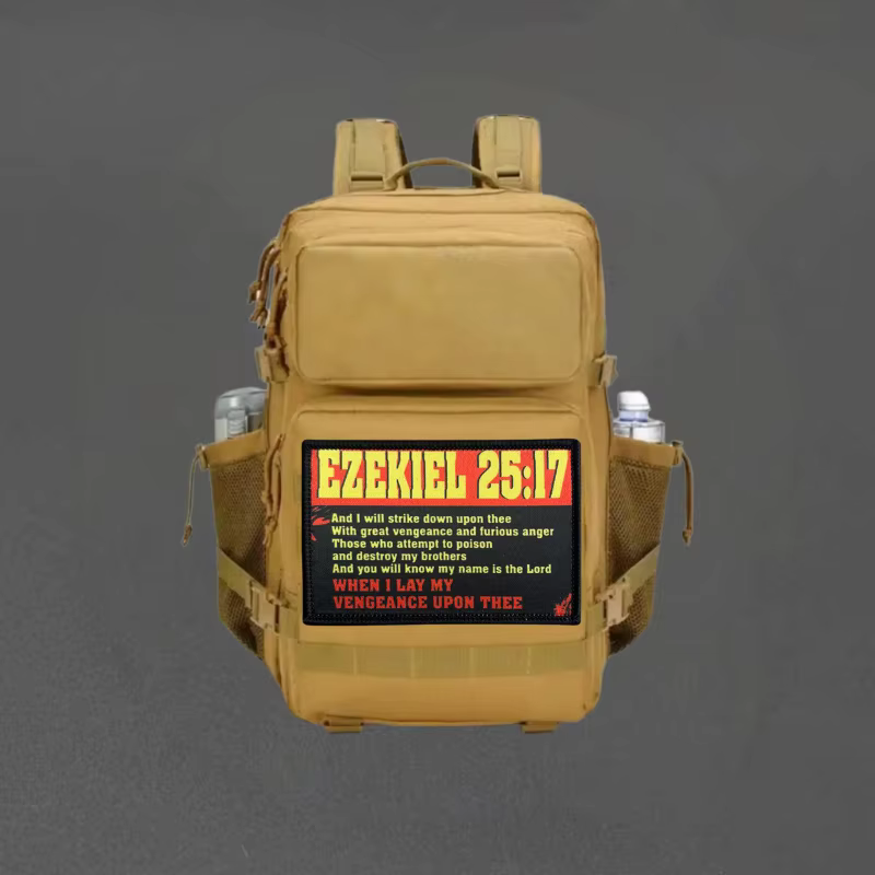 Parche táctico bíblico Ezequiel con gancho y bucle para mochila - imagen 5