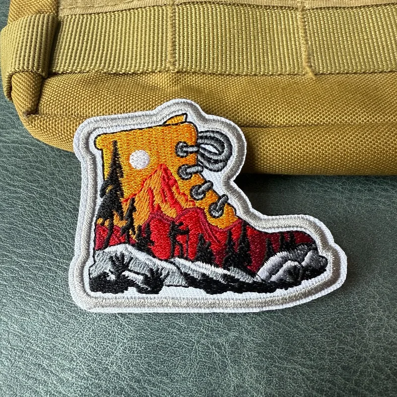 Parche táctico bordado montaña-bosque con Velcro para mochila - imagen 5