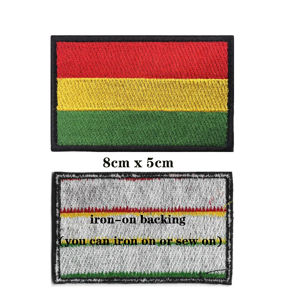 Parche bordado bandera Bolivia con velcro – Brazalete táctico militar - imagen 3
