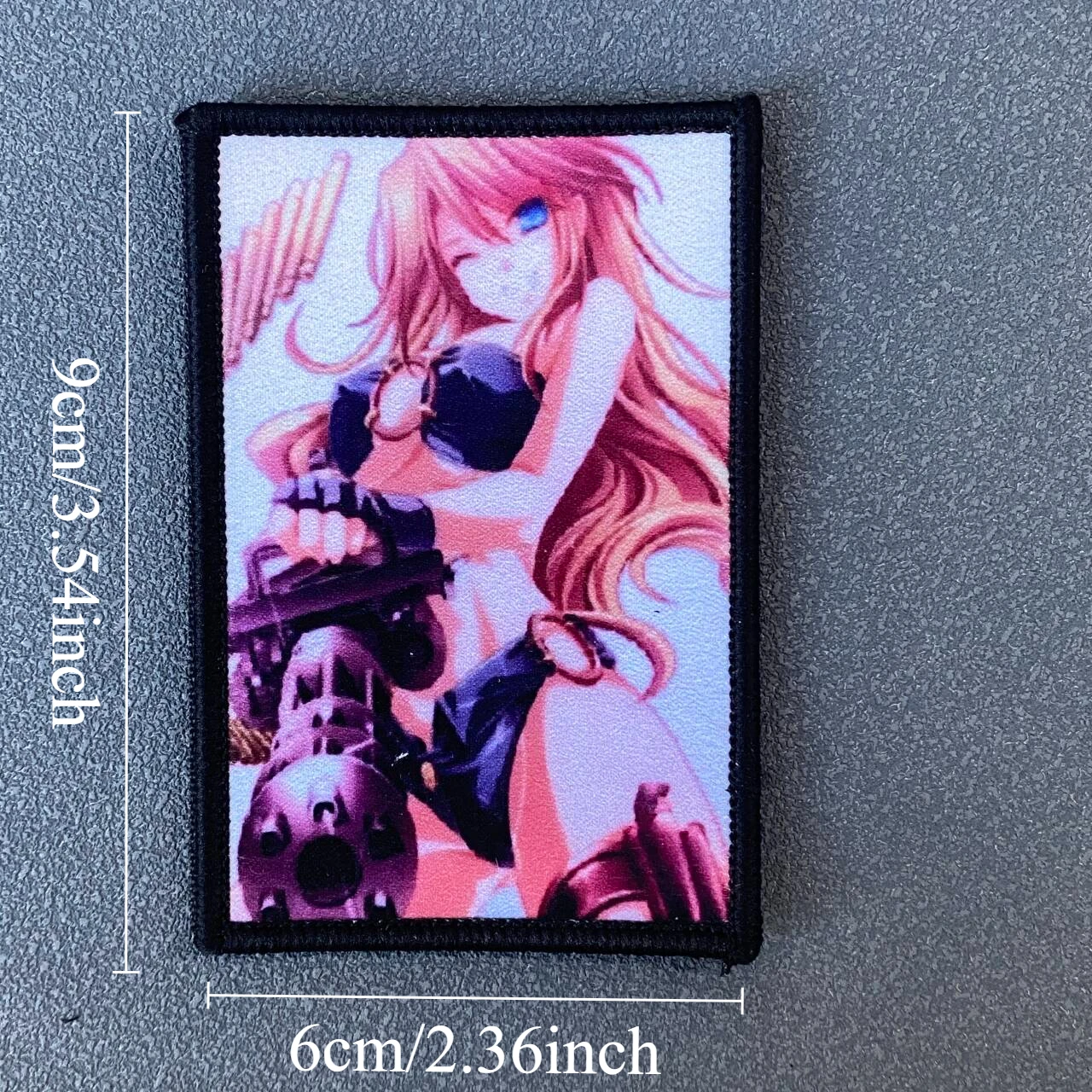 Parche táctico anime chica estampado militar con velcro - imagen 4