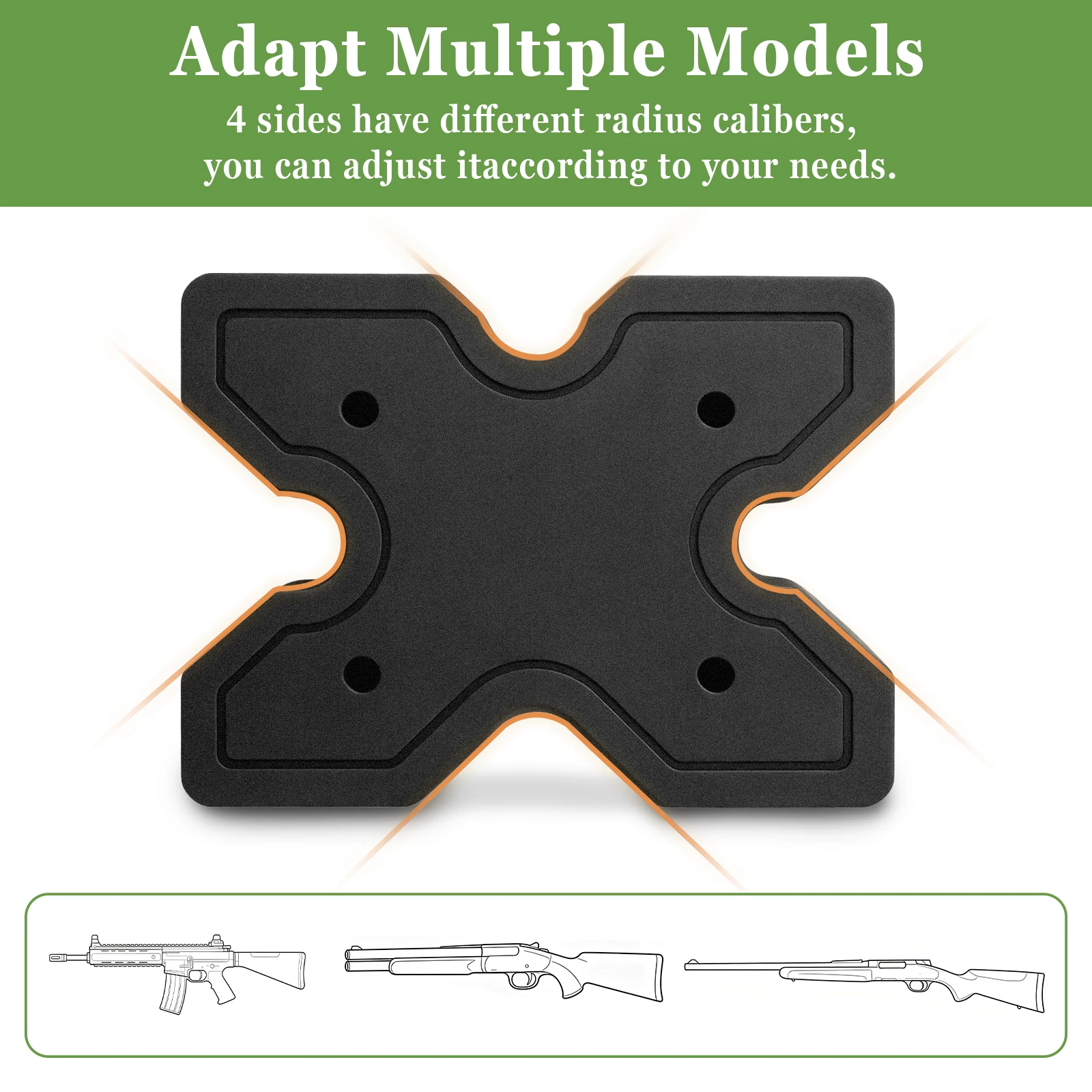 Soporte de tiro táctico para rifle con almohadillas antideslizantes - imagen 4