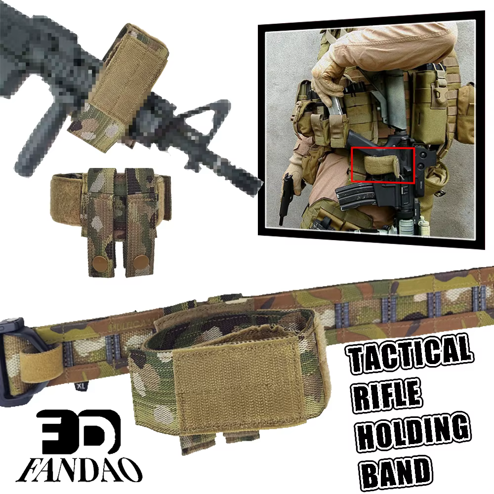 Equipo táctico Airsoft con rifle fijo, correa MOLLE y sujeción