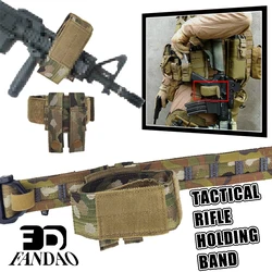 Equipo táctico Airsoft con rifle fijo, correa MOLLE y sujeción