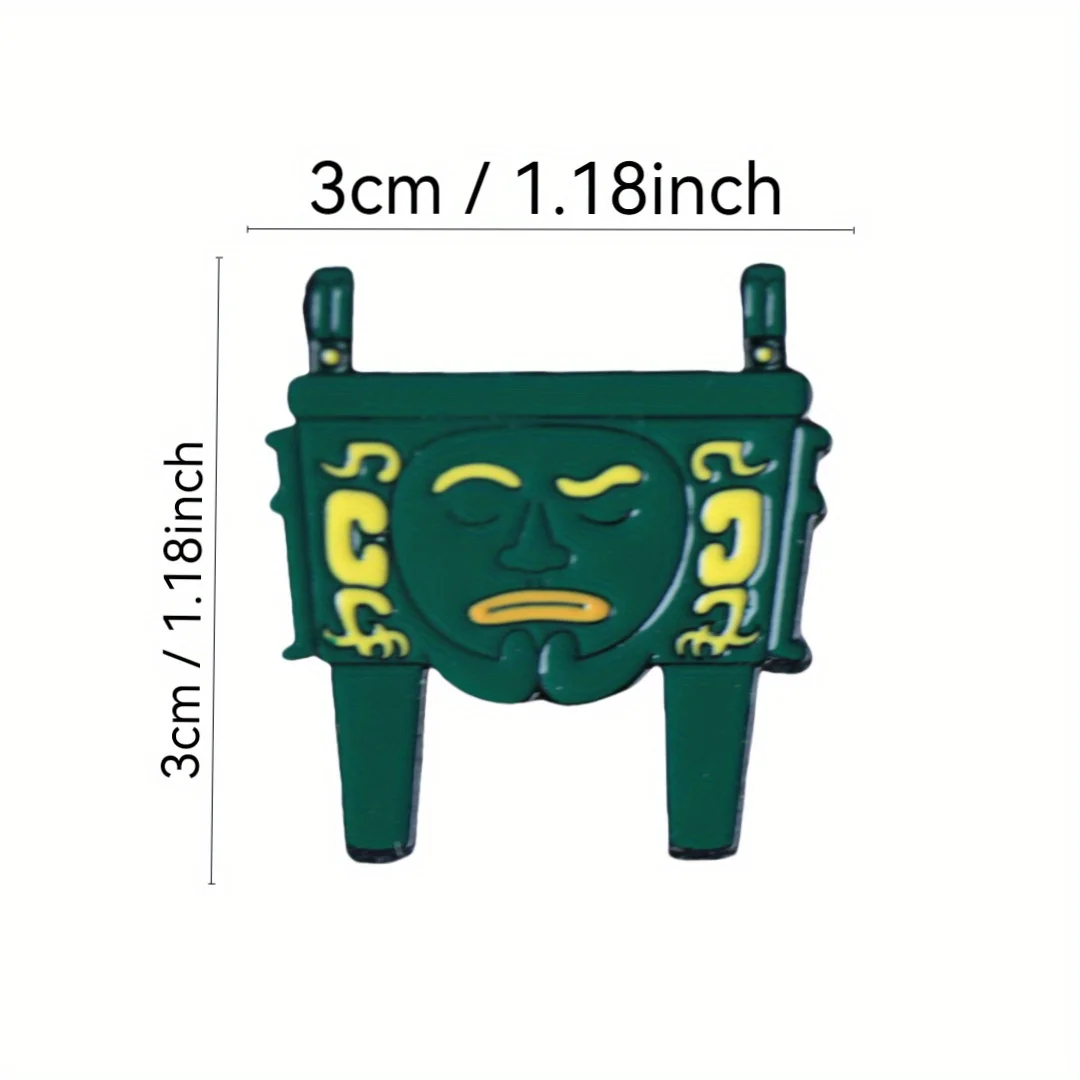 Sanxingdui broche metálico esmaltado para solapa y mochila - imagen 5