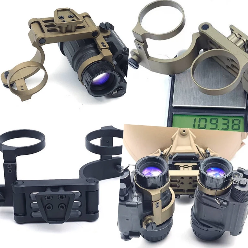 Soporte montaje PVS14 binocular NVG de metal anodizado ligero - imagen 2