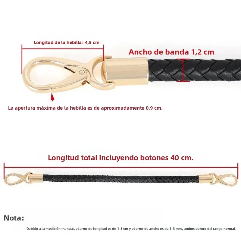 Correa de cuero para bolso mano tejida, hazlo tú mismo - imagen 2