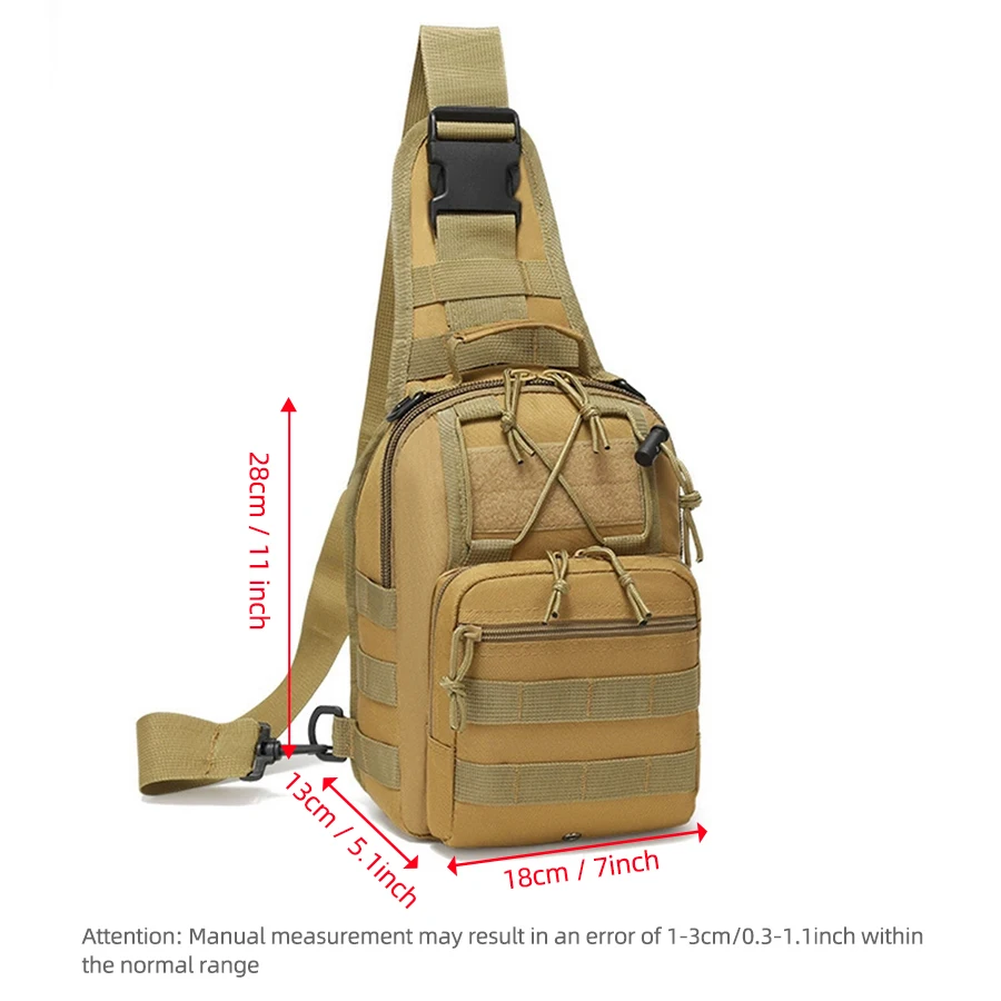 Bolso de pecho táctico aire libre bandolera cruzada para ciclismo - imagen 3