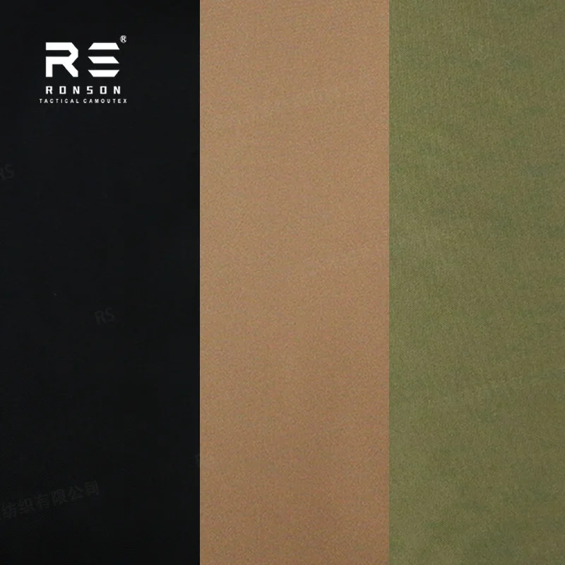 Tela Oxford de nylon impermeable PU negra táctica para bolsas - imagen 3