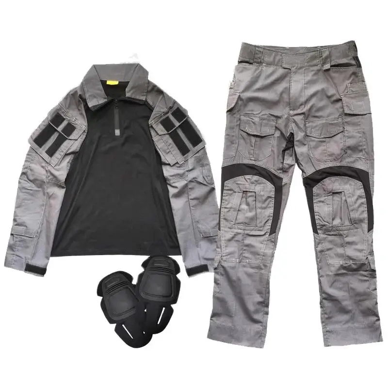 Detalle del conjunto gris plata y estética camuflada