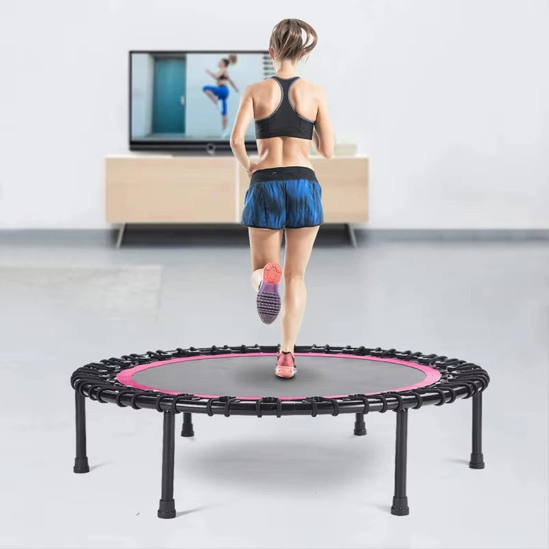 Trampolín de fitness plegable para adultos, rebote interior