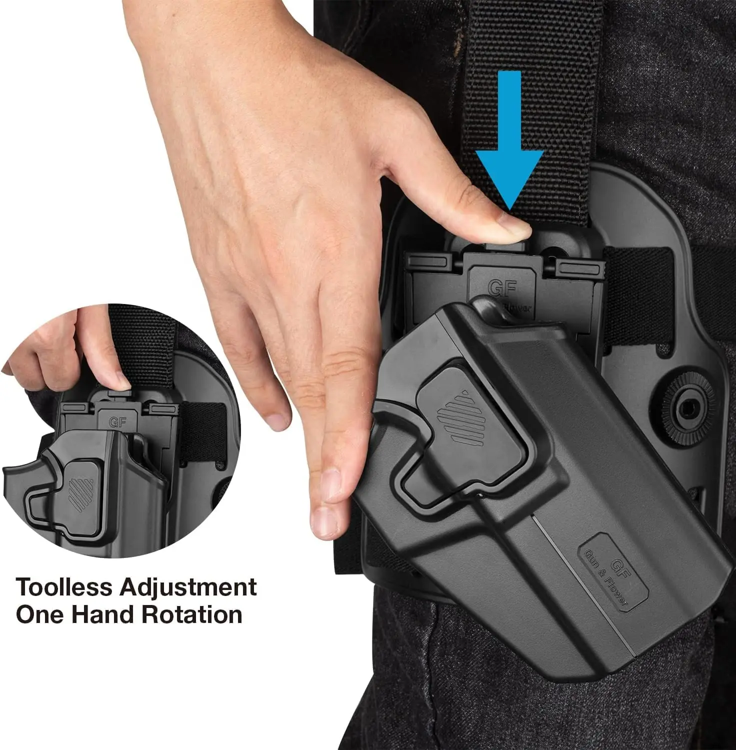 Glock P365 funda de pierna Nivel II universal para pistola - imagen 5