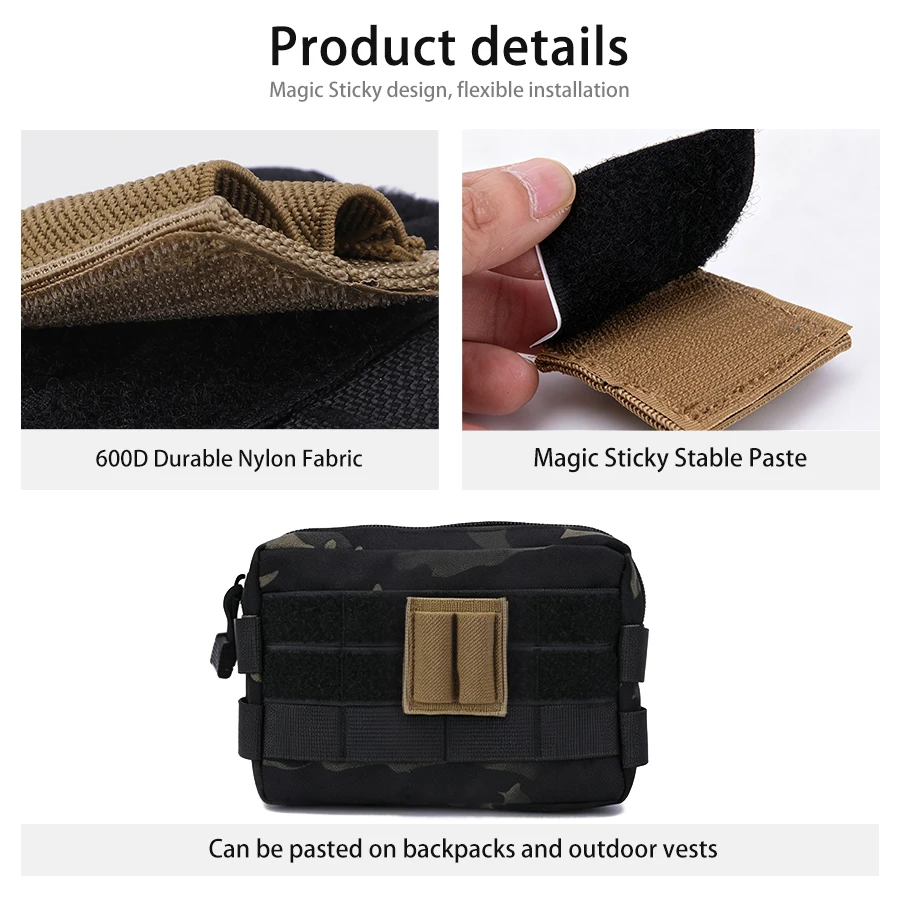 Organizador táctico de nylon antideslizante con fijación de agujeros - imagen 5