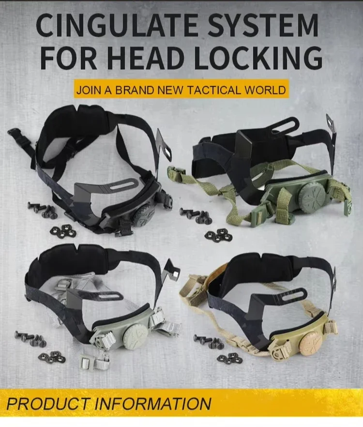 Sistema de suspensión interna para casco táctico