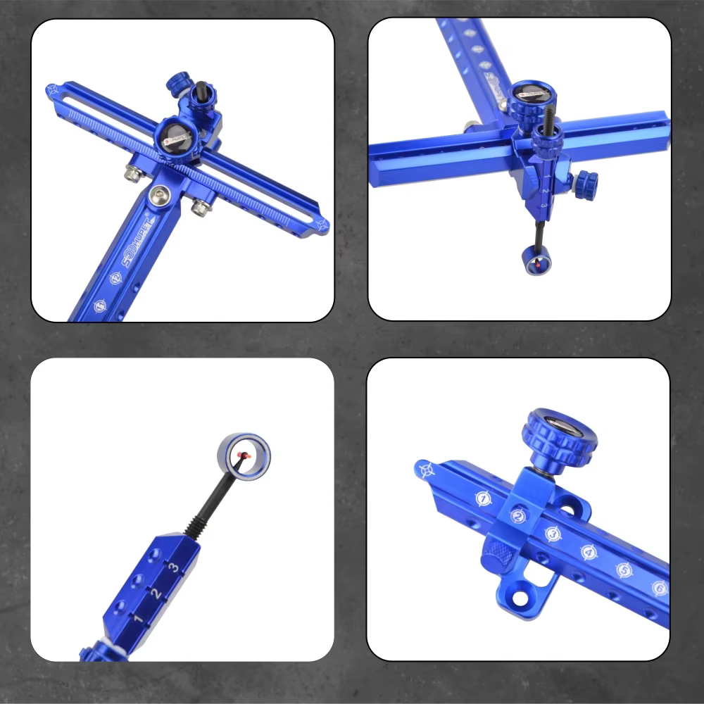 Mira para arco recurvo ajustable CNC de aluminio para caza y tiro - imagen 3
