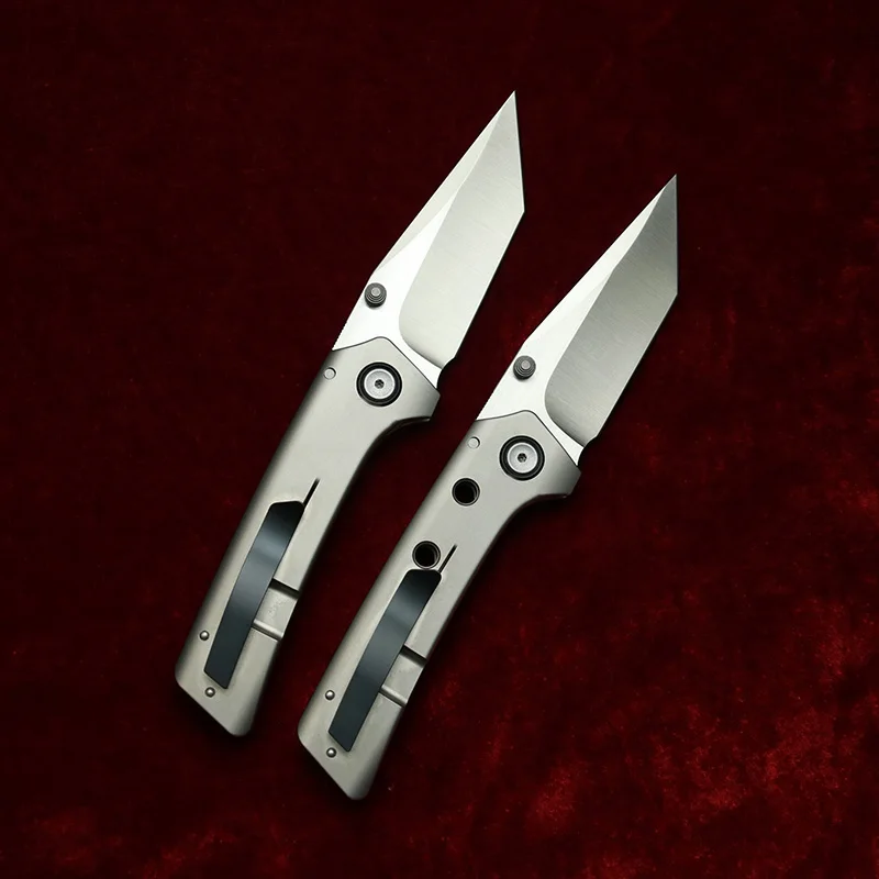 Cuchillo EDC LEMIFSHE titanio con rodamientos cerámicos, bolsillo