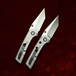 Cuchillo EDC LEMIFSHE titanio con rodamientos cerámicos, bolsillo