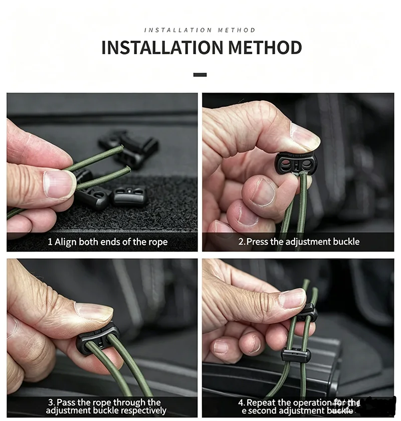 Correas fijas para bastones trekking con hebillas elásticas ajustables - imagen 2