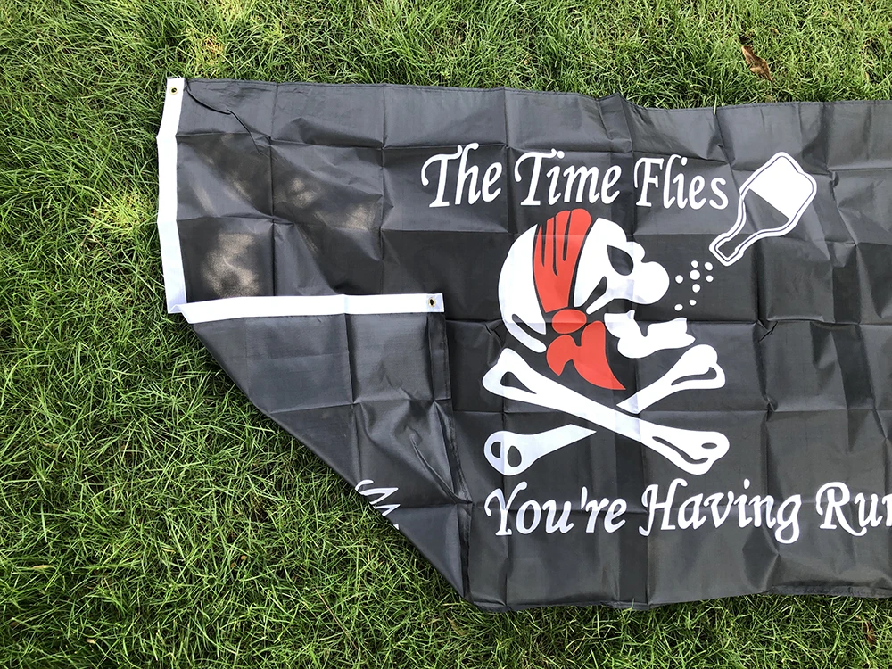 Sky Flag Bandera pirata 90x150 cm con calavera y huesos cruzados - imagen 2