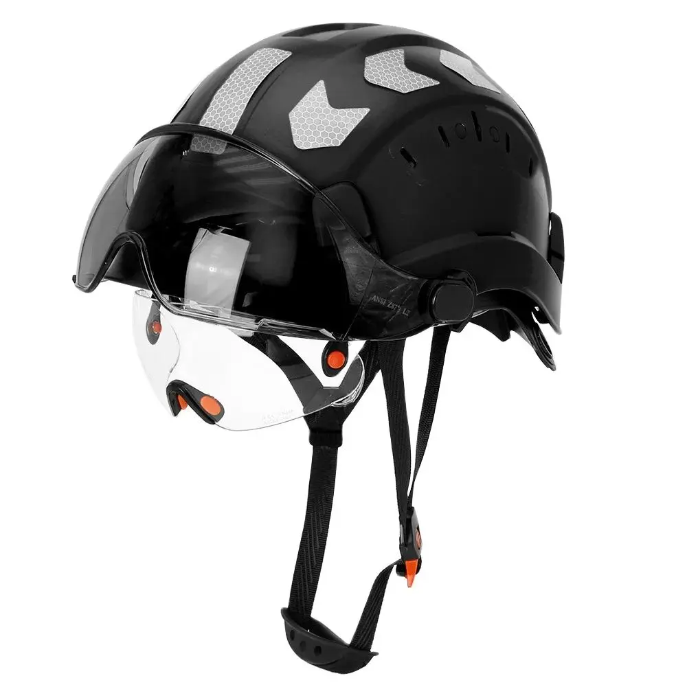 Casco protección ABS con visera y gafas integradas CE - imagen 2