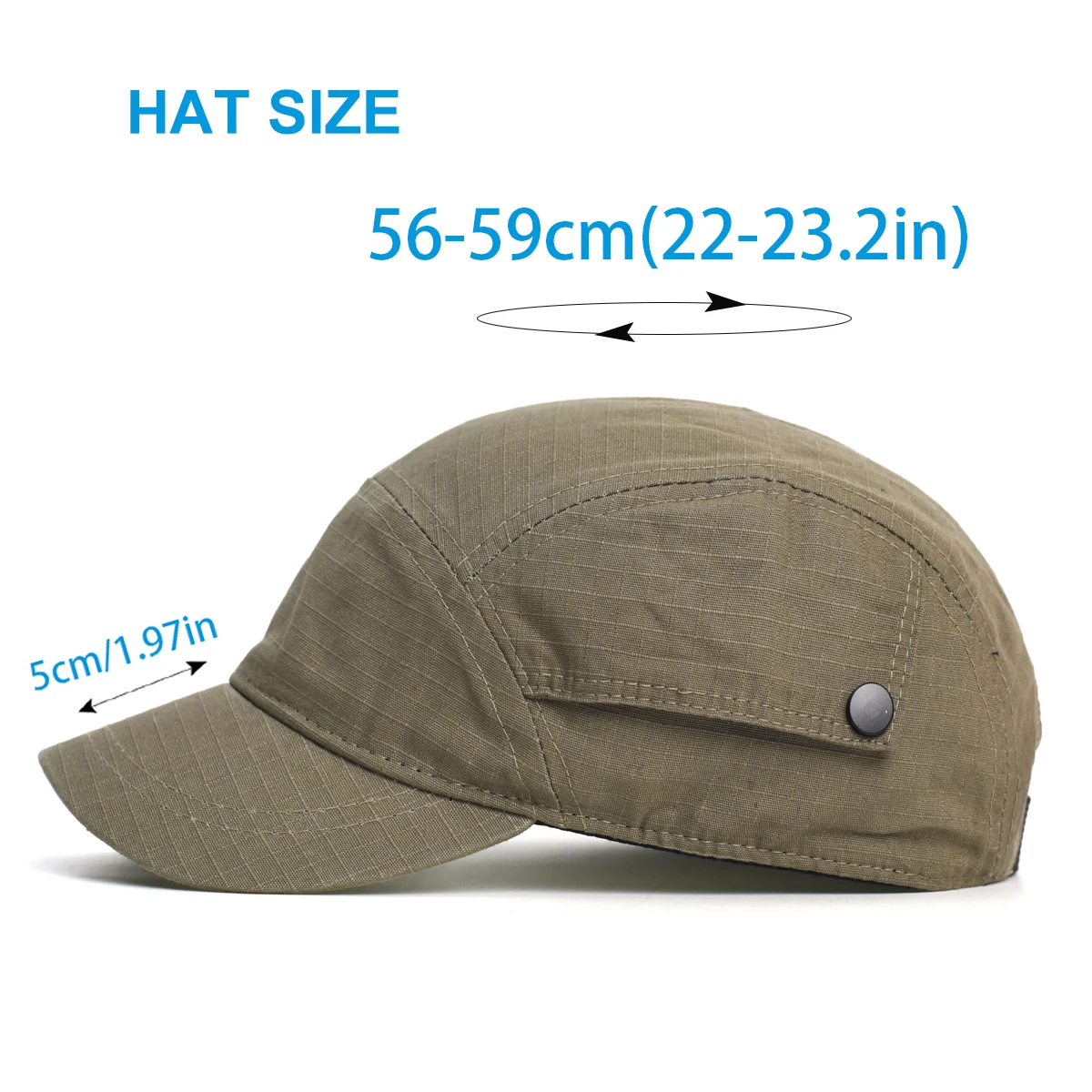Gorra béisbol algodón ala corta perfil bajo ajustable - imagen 5