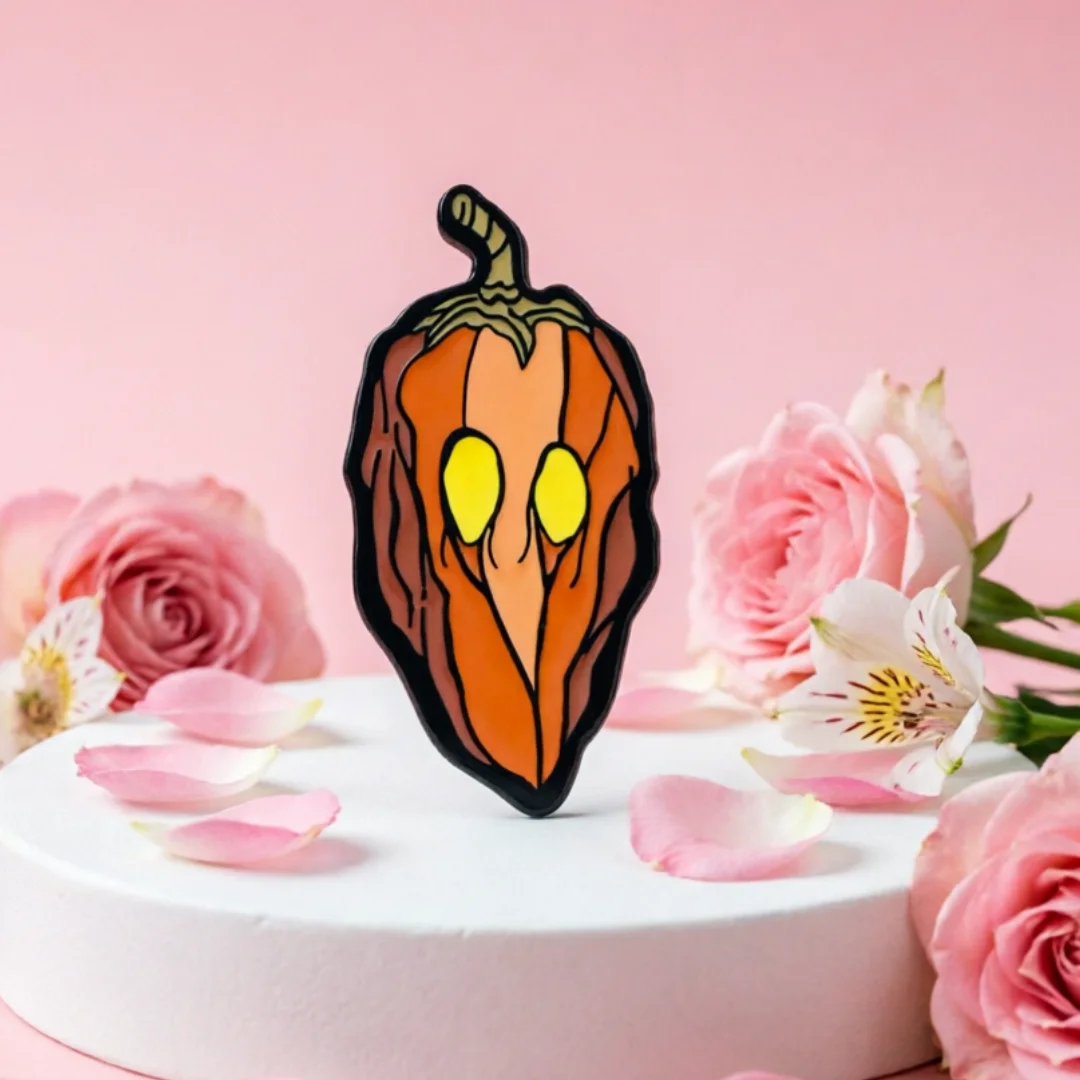 Pin esmaltado de calabaza fantasma de Halloween, estilo gótico - imagen 4