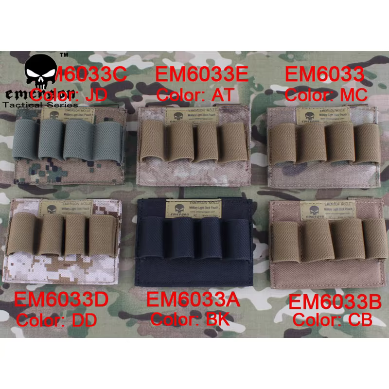 Bolsa táctica Emersongear vista frontal con sistema Molle