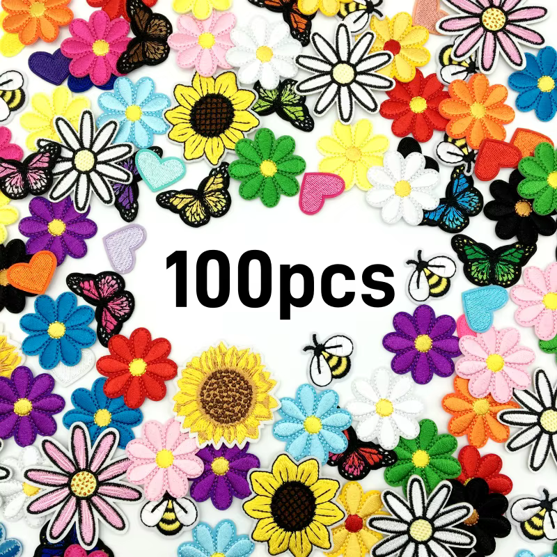 Parches bordados transferir mariposa – DIY costuras chaqueta vaquera