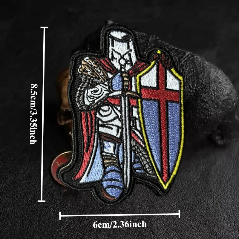 Parche bordado Templar Knights – Táctico velcro para mochila o brazalete - imagen 2