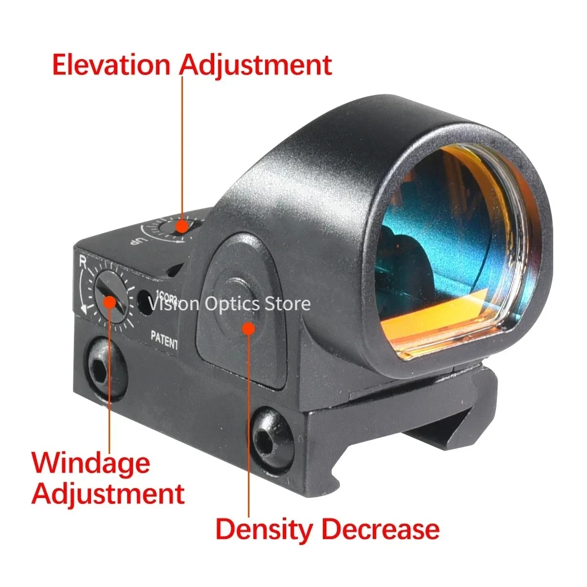 Mira táctica SR de punto rojo ajustable para caza y airsoft - imagen 2