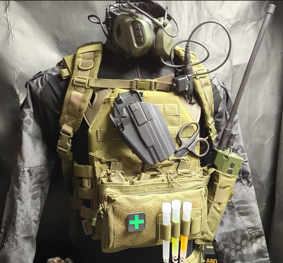 Chaleco táctico y cinturón MOLLE – Conjunto fuerzas especiales para Airsoft - imagen 4