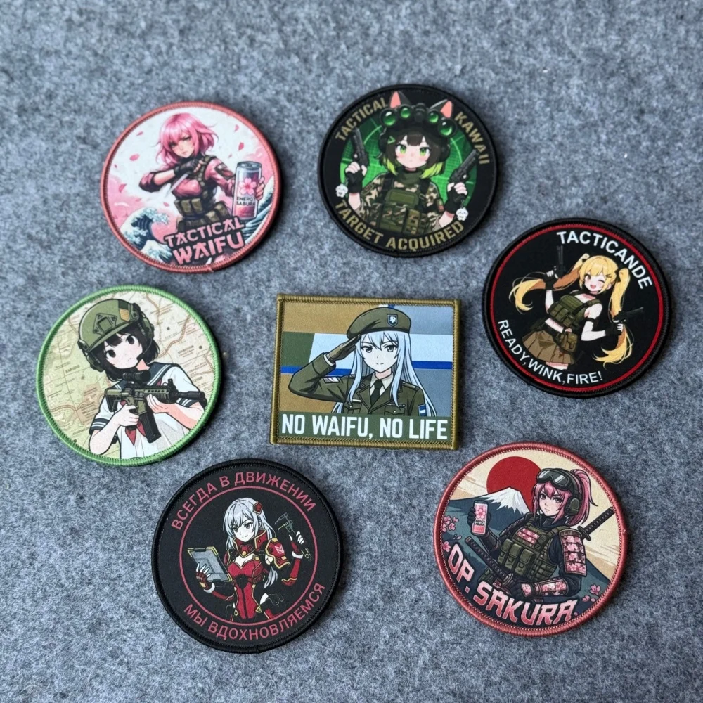 Parche táctico velcro guerrera gráfica para mochila y ropa - imagen 5