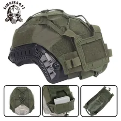 Funda táctica para casco antibalas con bolsa NVG y malla