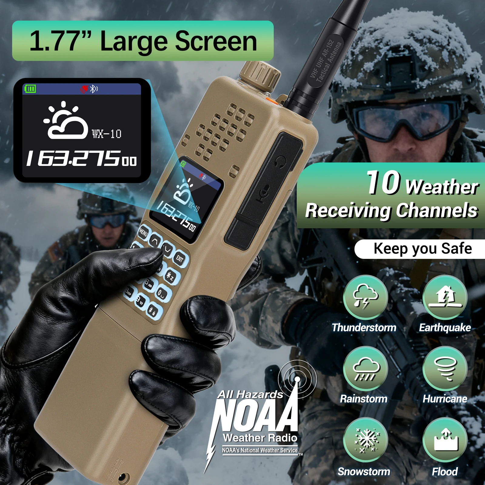 BAOFENG AR-152 PRO transceptor VHF/UHF con GPS para vehículo - imagen 2