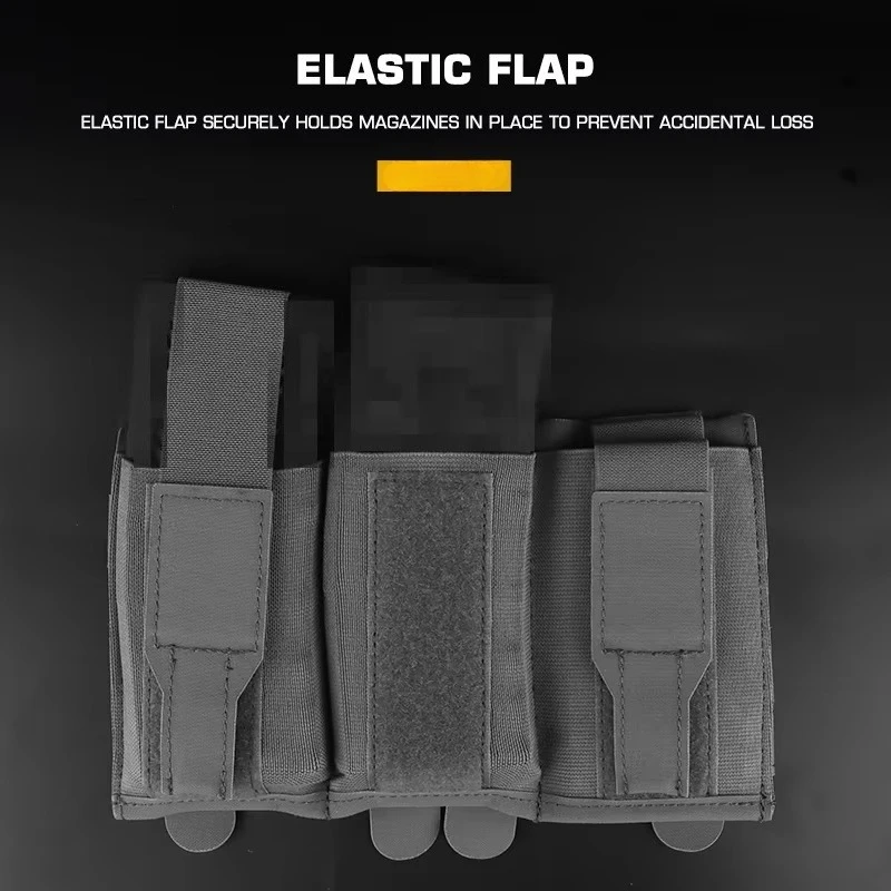 Portacargadores táctico ligero con solapa elástica fija para AK/AR - imagen 2