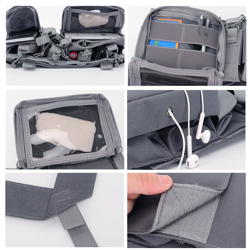 Chaleco táctico camuflaje para caza MOLLE con correa de hombro - imagen 5